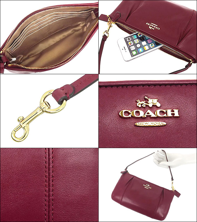 coach/蔻驰*红色女士车马标牛皮手包52153