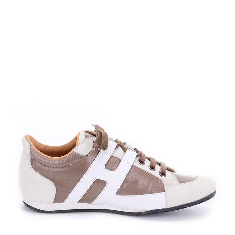 hermes/爱马仕 真皮拼接女士运动鞋 h111173z 拼色 36