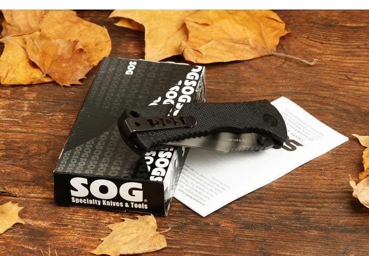 美国sog索格trident 虎纹三叉戟折刀