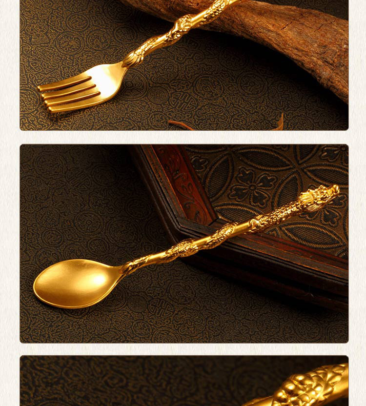 cnuti/粤通 999千足金 3d硬金 黄金龙腾餐具摆件 家饰